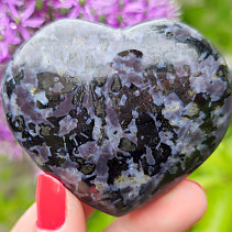 A heart that fits in the palm of your hand, gabbro 156 grams